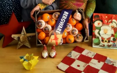 Apfelsinenkistenspende für die Tagesstätte